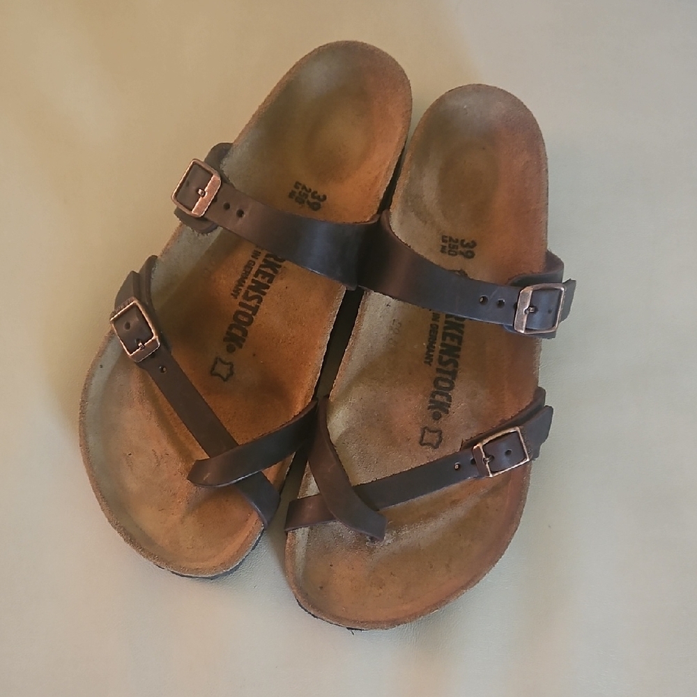 Birkenstock MAYARI Dark Brown Cross-Strap Sandals